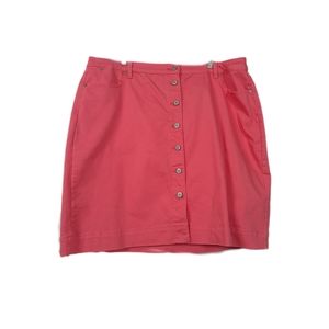 Talbots Button Down Coral Skirt
